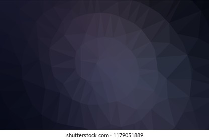 Dark BLUE vector hexagon mosaic cover. Shining illustration, which consist of triangles. The textured pattern can be used for background.