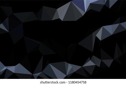 Dark BLUE vector hexagon mosaic cover. A completely new color illustration in a vague style. The polygonal design can be used for your web site.