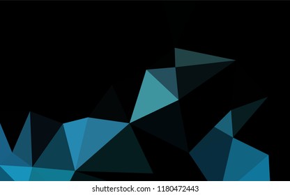 Dark BLUE vector hexagon mosaic texture. Creative illustration in halftone style with gradient. The elegant pattern can be used as part of a brand book.