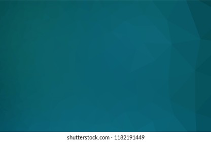 Dark BLUE vector hexagon mosaic cover. Creative illustration in halftone style with gradient. A completely new template for your business design.