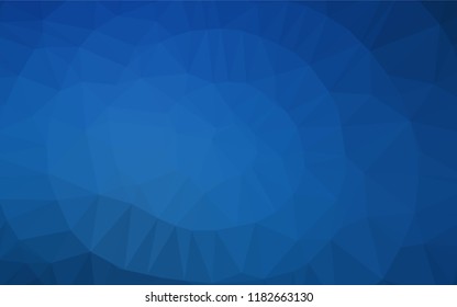 Dark BLUE vector hexagon mosaic texture. A sample with polygonal shapes. The template can be used as a background for cell phones.