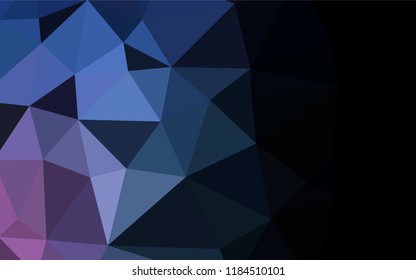 Dark BLUE vector hexagon mosaic texture. Shining colored illustration in a Brand new style. Brand new design for your business.