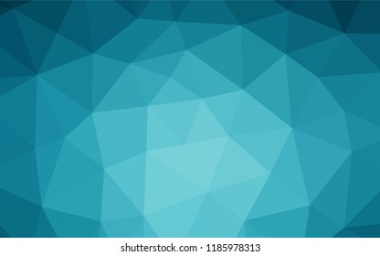 Dark BLUE vector hexagon mosaic texture. Shining illustration, which consist of triangles. The best triangular design for your business.