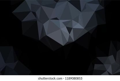 Dark BLUE vector hexagon mosaic texture. A vague abstract illustration with gradient. The polygonal design can be used for your web site.