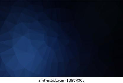 Dark BLUE vector hexagon mosaic texture. Glitter abstract illustration with an elegant design. The polygonal design can be used for your web site.