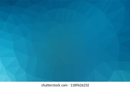 Dark BLUE vector hexagon mosaic template. Colorful illustration in abstract style with gradient. The elegant pattern can be used as part of a brand book.