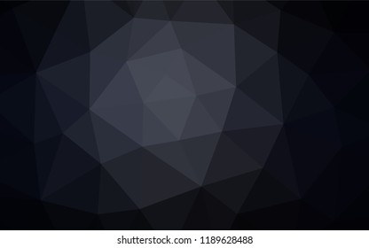 Dark BLUE vector hexagon mosaic template. Geometric illustration in Origami style with gradient.  A completely new design for your business.