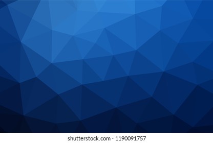 Dark BLUE vector hexagon mosaic texture. Creative illustration in halftone style with gradient. The polygonal design can be used for your web site.