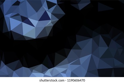 Dark BLUE vector hexagon mosaic cover. Colorful illustration in abstract style with gradient. The completely new template can be used for your brand book.