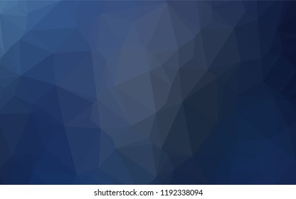 Dark BLUE vector hexagon mosaic texture. Modern geometrical abstract illustration with gradient. A new texture for your design.