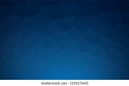 Dark BLUE vector hexagon mosaic texture. Modern geometrical abstract illustration with gradient. The template can be used as a background for cell phones.