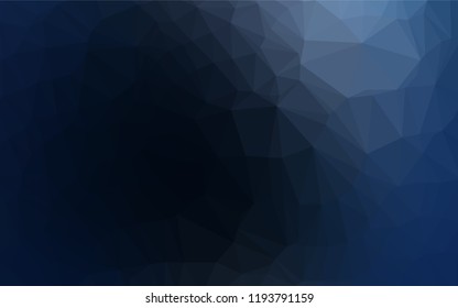 Dark BLUE vector hexagon mosaic texture. Colorful illustration in abstract style with gradient. The polygonal design can be used for your web site.