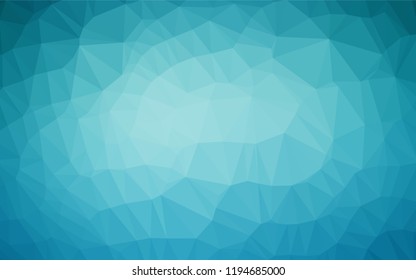 Dark BLUE vector hexagon mosaic cover. Glitter abstract illustration with an elegant design. The textured pattern can be used for background.