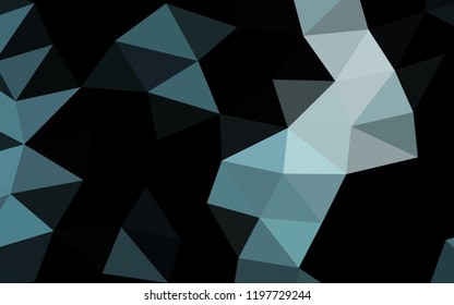 Dark BLUE vector hexagon mosaic triangle mosaic. A vague abstract illustration with gradient. The elegant pattern can be used as part of a brand book.