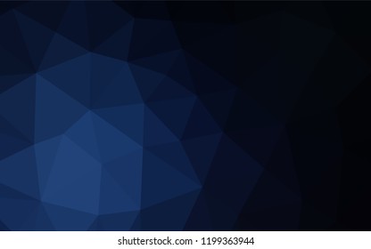 Dark BLUE vector hexagon mosaic texture. Brand new colored illustration in blurry style with gradient. The polygonal design can be used for your web site.