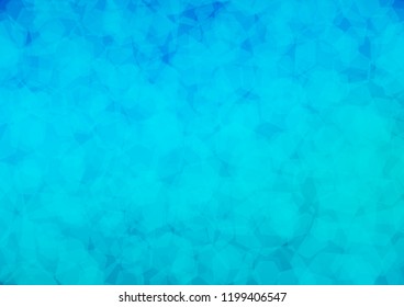 Dark BLUE vector hexagon mosaic pattern. Brand new colored illustration in blurry style with gradient. A new texture for your design.