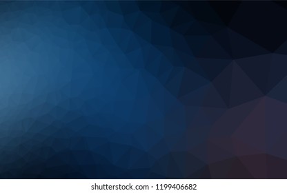 Dark BLUE vector hexagon mosaic cover. Shining colored illustration in a Brand new style. Brand new style for your business design.