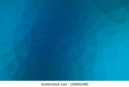 Dark BLUE vector hexagon mosaic cover. A vague abstract illustration with gradient. The template can be used as a background for cell phones.