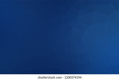Dark BLUE vector hexagon mosaic cover. Colorful illustration in abstract style with gradient. A completely new template for your business design.