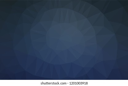 Dark BLUE vector hexagon mosaic template. Colorful illustration in abstract style with gradient. Brand new design for your business.