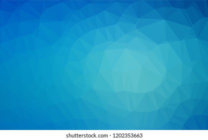 Dark BLUE vector hexagon mosaic cover. Creative illustration in halftone style with gradient. A completely new template for your business design.