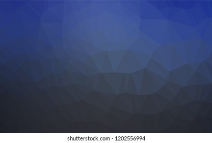 Dark BLUE vector hexagon mosaic template. Shining colored illustration in a Brand new style. The polygonal design can be used for your web site.