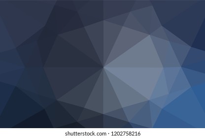 Dark BLUE vector hexagon mosaic cover. Glitter abstract illustration with an elegant design. Brand new design for your business.