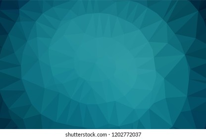 Dark BLUE vector hexagon mosaic cover. Colorful illustration in abstract style with gradient. The polygonal design can be used for your web site.