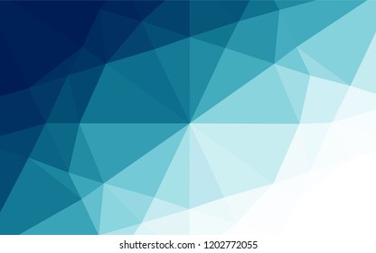 Dark BLUE vector hexagon mosaic texture. Creative illustration in halftone style with gradient. The best triangular design for your business.