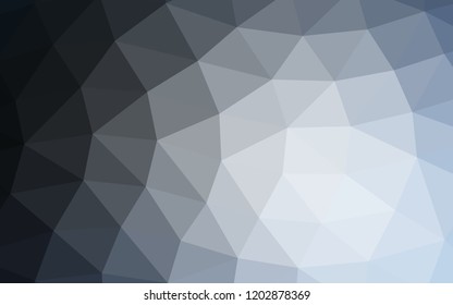 Dark BLUE vector hexagon mosaic triangle mosaic. A vague abstract illustration with gradient. A new texture for your design.