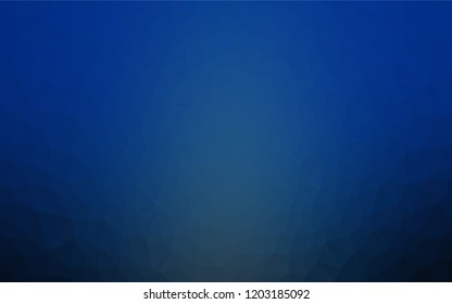 Dark BLUE vector hexagon mosaic texture. A completely new color illustration in a vague style. Triangular pattern for your business design.
