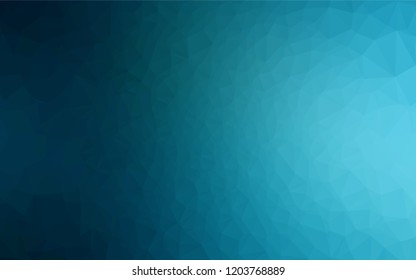Dark BLUE vector hexagon mosaic cover. An elegant bright illustration with gradient. A new texture for your design.