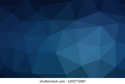 Dark BLUE vector hexagon mosaic texture. Colorful abstract illustration with gradient. Triangular pattern for your business design.