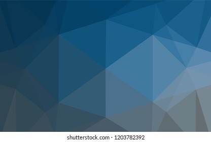 Dark BLUE vector hexagon mosaic texture. An elegant bright illustration with gradient. The textured pattern can be used for background.