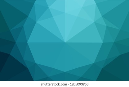 Dark BLUE vector hexagon mosaic template. Colorful abstract illustration with gradient. Brand new design for your business.