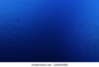 Dark BLUE vector hexagon mosaic template. Shining colored illustration in a Brand new style. A completely new design for your business.
