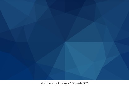 Dark BLUE vector hexagon mosaic cover. Colorful abstract illustration with gradient. The textured pattern can be used for background.
