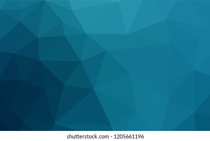 Dark BLUE vector hexagon mosaic template. Brand new colored illustration in blurry style with gradient. The elegant pattern can be used as part of a brand book.