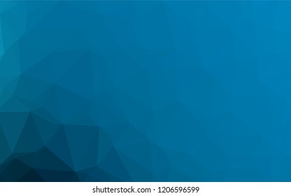 Dark BLUE vector hexagon mosaic texture. Shining colored illustration in a Brand new style. The best triangular design for your business.