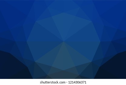 Dark BLUE vector hexagon mosaic texture. Shining colored illustration in a Brand new style. A completely new template for your business design.