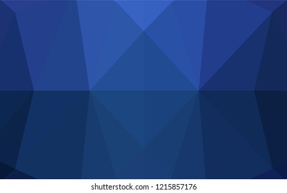 Dark BLUE vector hexagon mosaic cover. Brand new colored illustration in blurry style with gradient. The elegant pattern can be used as part of a brand book.