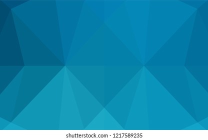 Dark BLUE vector hexagon mosaic template. Shining colored illustration in a Brand new style. Brand new style for your business design.