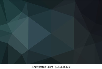 Dark BLUE vector hexagon mosaic template. Shining colored illustration in a Brand new style. The polygonal design can be used for your web site.