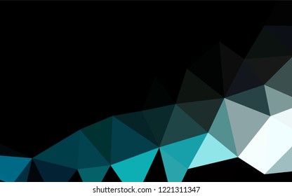 Dark BLUE vector hexagon mosaic template. Glitter abstract illustration with an elegant design. The best triangular design for your business.
