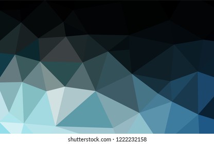 Dark BLUE vector hexagon mosaic texture. Brand new colored illustration in blurry style with gradient. Brand new style for your business design.