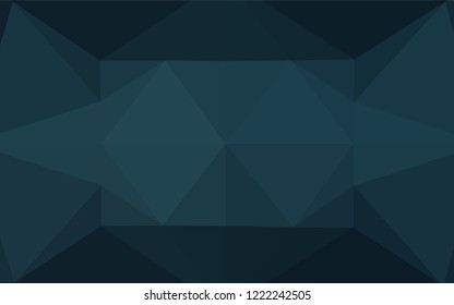 Dark BLUE vector hexagon mosaic template. A completely new color illustration in a vague style. Brand new design for your business.