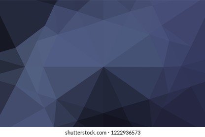 Dark BLUE vector hexagon mosaic cover. A vague abstract illustration with gradient. A completely new template for your business design.