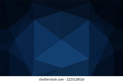 Dark BLUE vector hexagon mosaic texture. A completely new color illustration in a vague style. The textured pattern can be used for background.