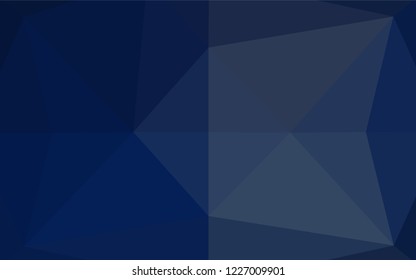 Dark BLUE vector hexagon mosaic texture. Creative geometric illustration in Origami style with gradient. A completely new design for your business.