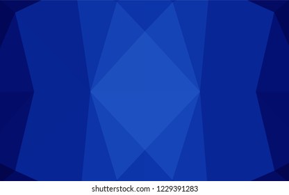 Dark BLUE vector hexagon mosaic template. A completely new color illustration in a vague style. Brand new design for your business.